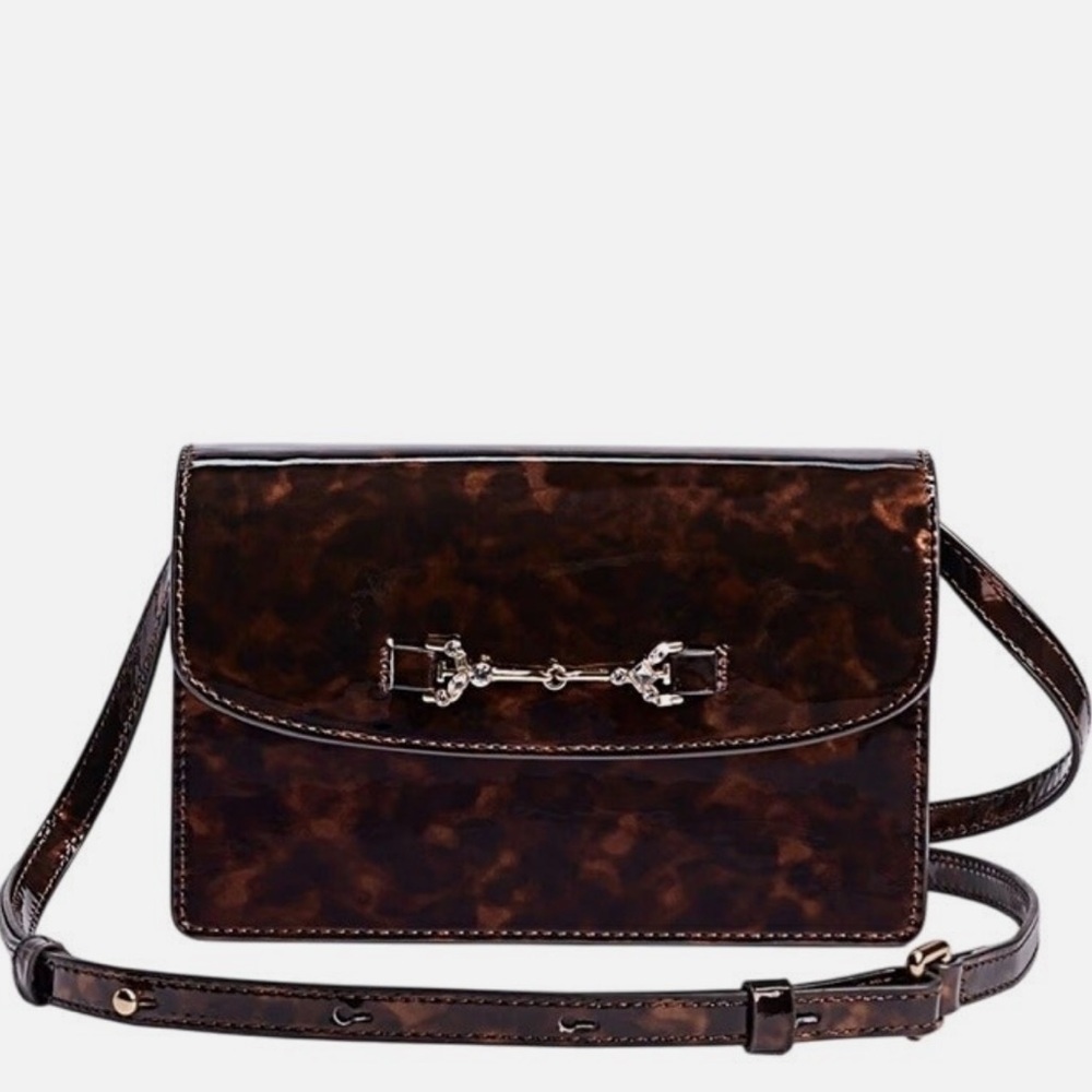 NEW SAM EDLEMAN LORRAINE TORTOISE SMALL BOX CROSSBODY SHOULDER BAG NWT!!